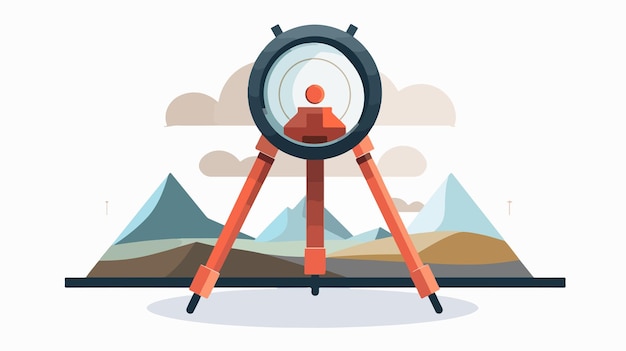 Vector geodetic vector icon on white background