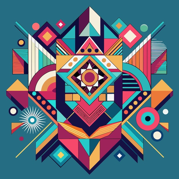 geometric abstract art vector graphics illustration EPS source file format lossless scaling icon des