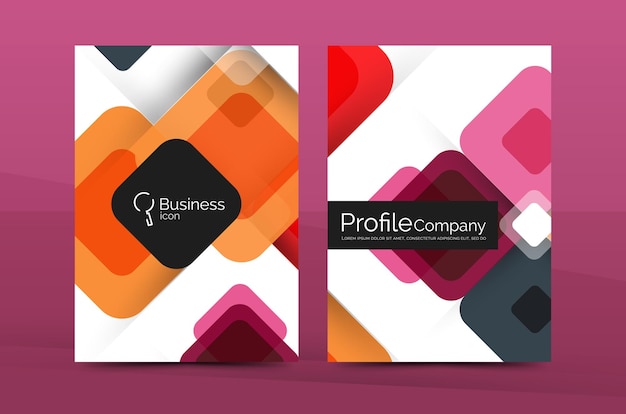 Geometric abstract background business company annual report template