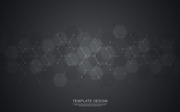 Geometric abstract background with hexagons pattern