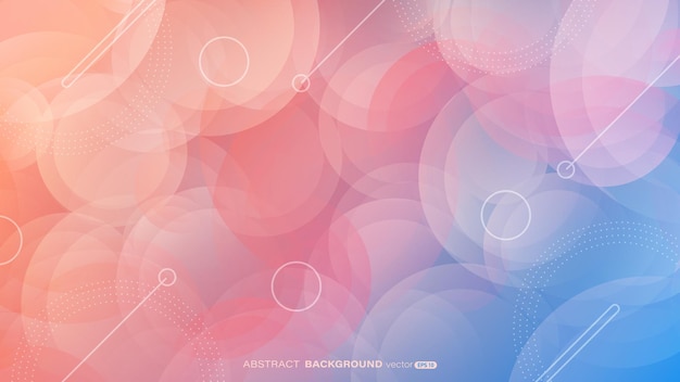 Geometric abstract background with overlapping colorful circles design elements