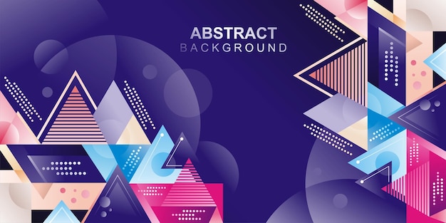 Geometric abstract banner background design vector