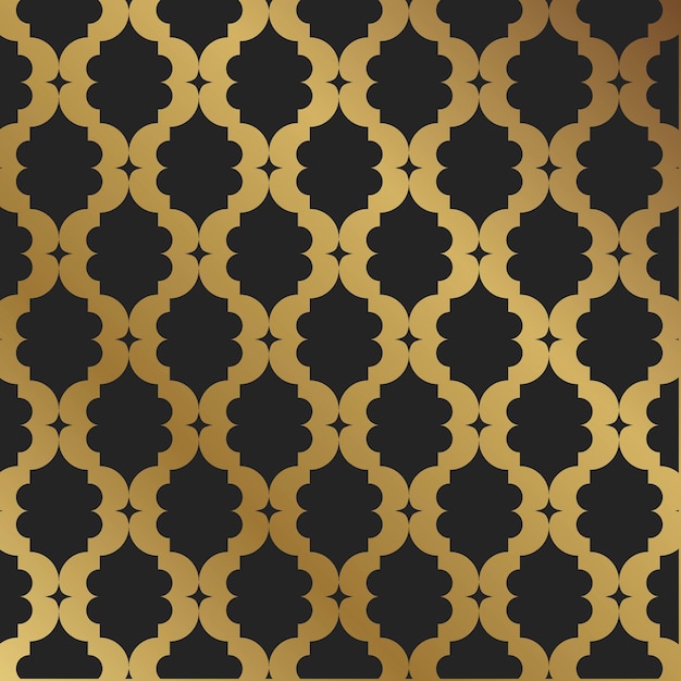 Geometric Abstract Black and Gold Elements Ideal for Wallpapers and Backgrounds