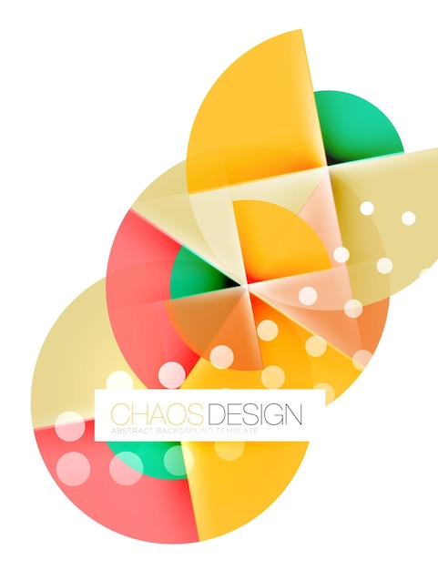 Geometric abstract composition circles layout