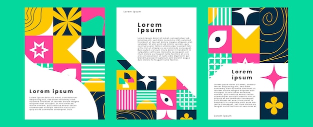 Geometric Abstract Design Template Bundle