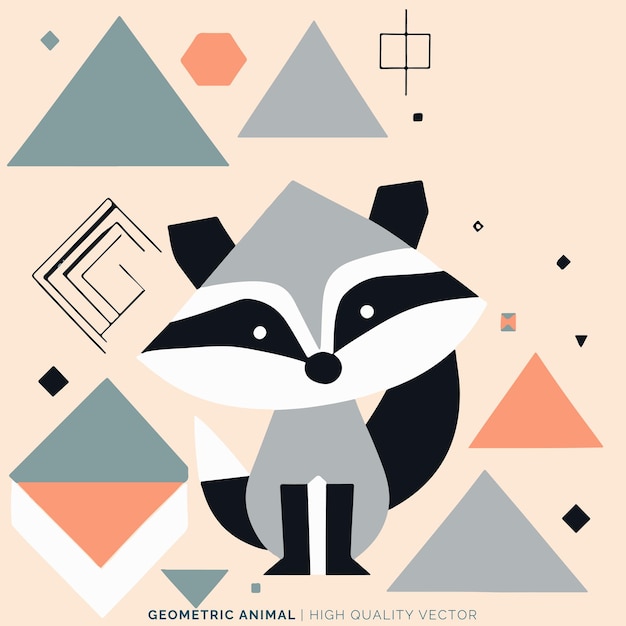 Vector geometric animal vector illustration