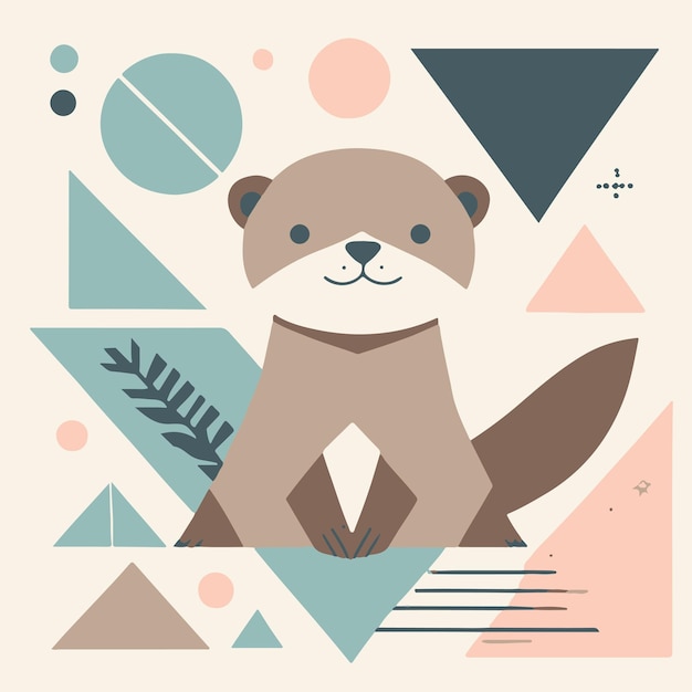 Vector geometric animal vector illustration