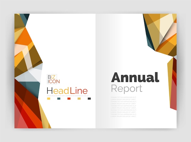 Geometric annual report business template