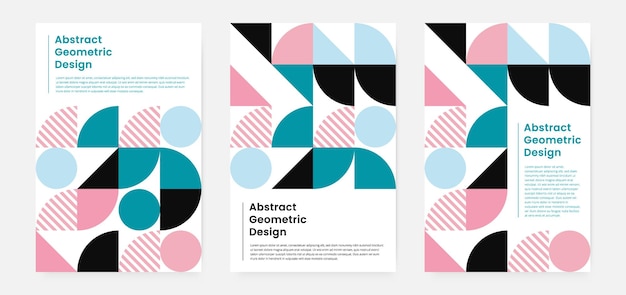 Geometric artwork cover set background design