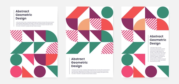 Geometric artwork cover set background