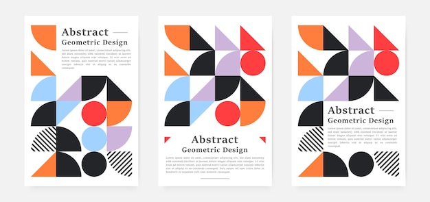 Geometric artwork cover set design