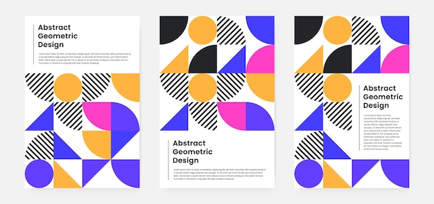 Geometric artwork cover set