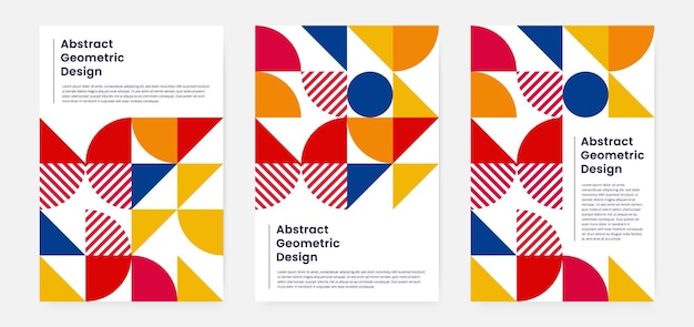 Geometric artwork poster cover set