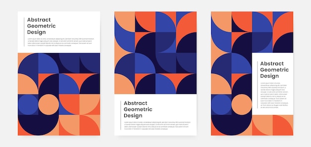 Geometric artwork poster cover set