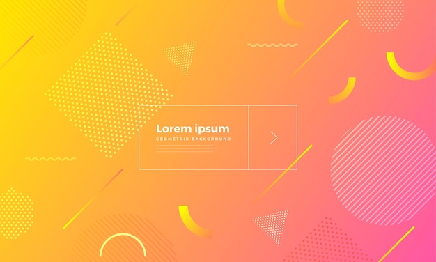 Geometric background bright colors and dynamic shape compositions. 