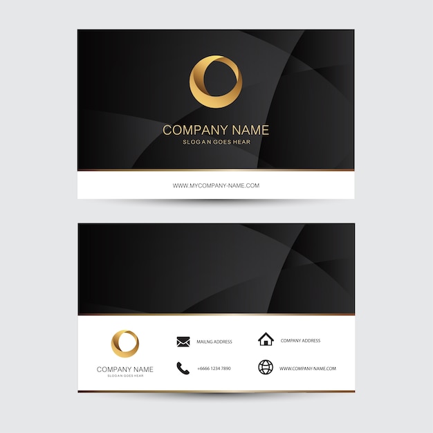 Geometric background business card template