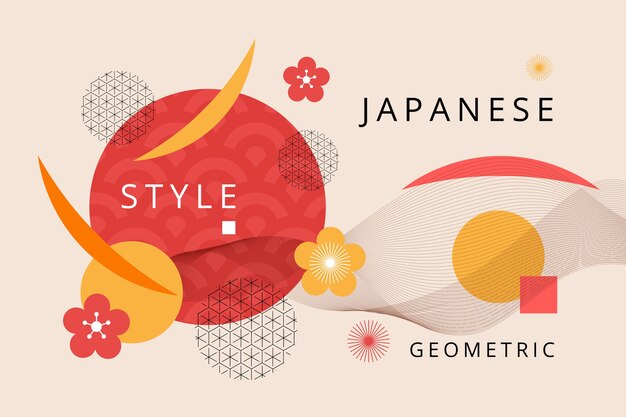 Vector geometric background in japanese design