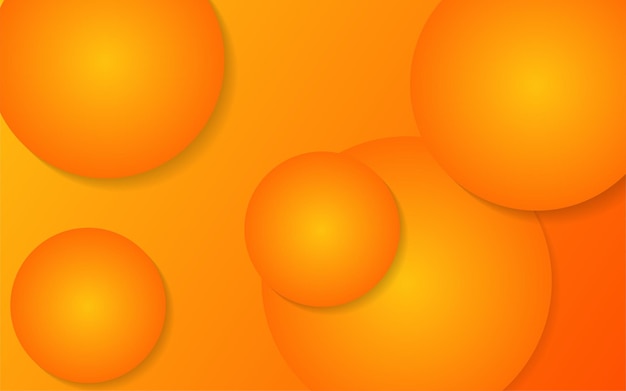 Vector geometric background with abstract orange circles