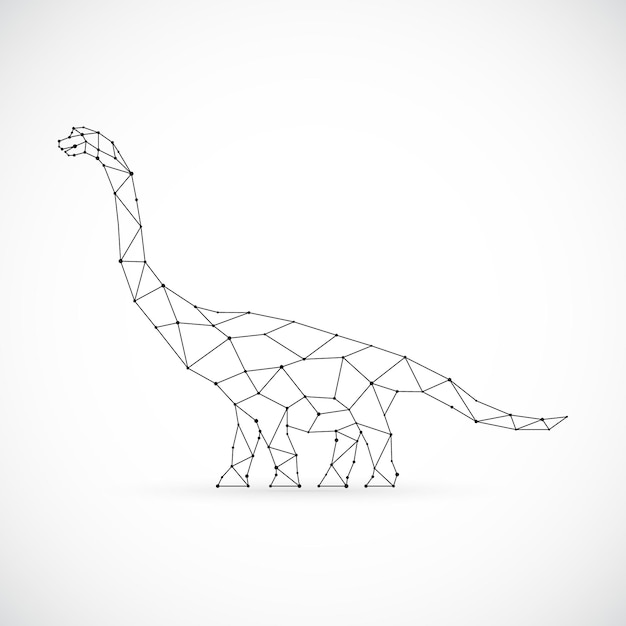 Geometric Brachiosaurus silhouette