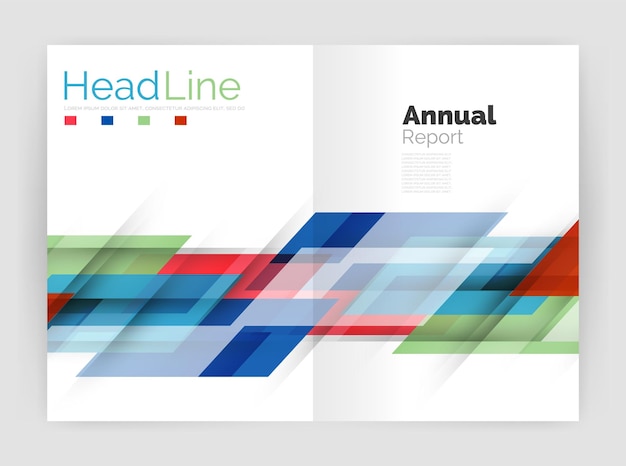 Geometric business annual report templates modern brochure flyer template