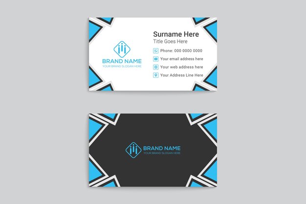 Geometric business card design template