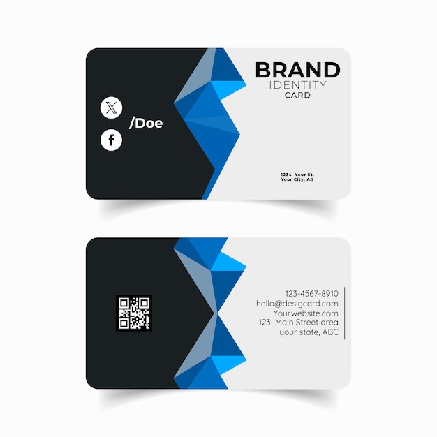 Geometric business card design template