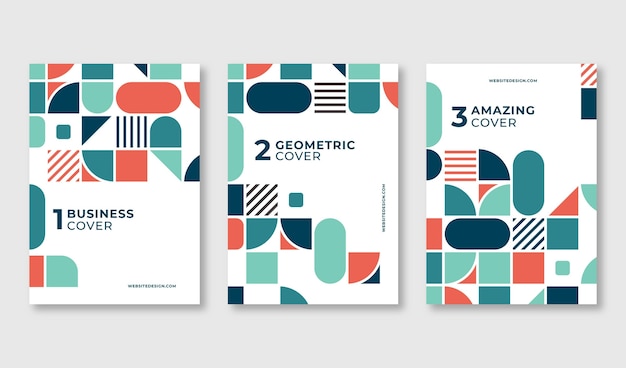 Geometric business cover collection