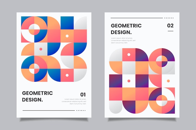 Geometric business cover collection