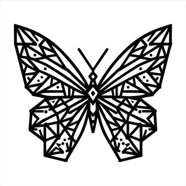 Vector geometric butterfly svg