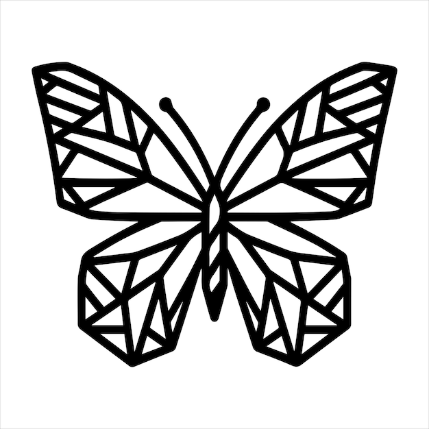 Vector geometric butterfly svg