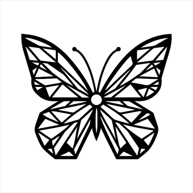 Vector geometric butterfly svg