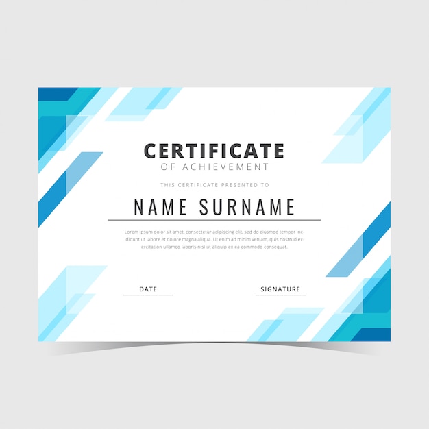 Geometric Certificate Template