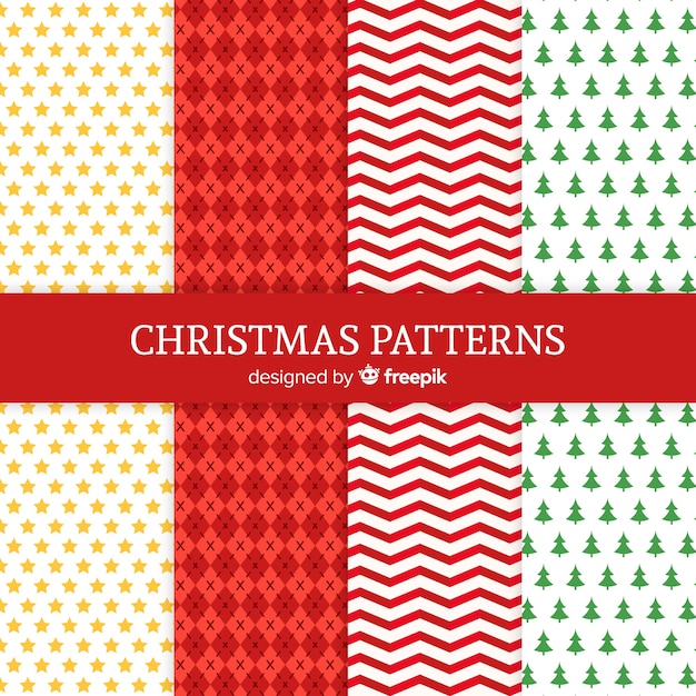 Geometric christmas pattern collection 