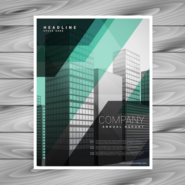 geometric company brochure vector design template