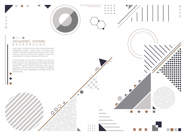 Vector geometric composition forms modern design background