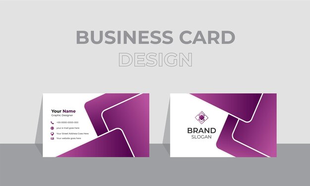 Vector geometric corporate business card clean and simple business card design