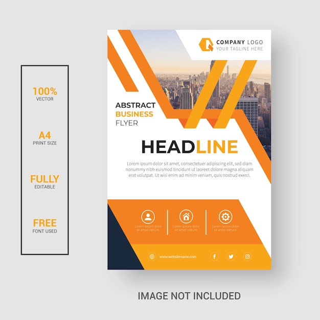 Geometric corporate business flyer template