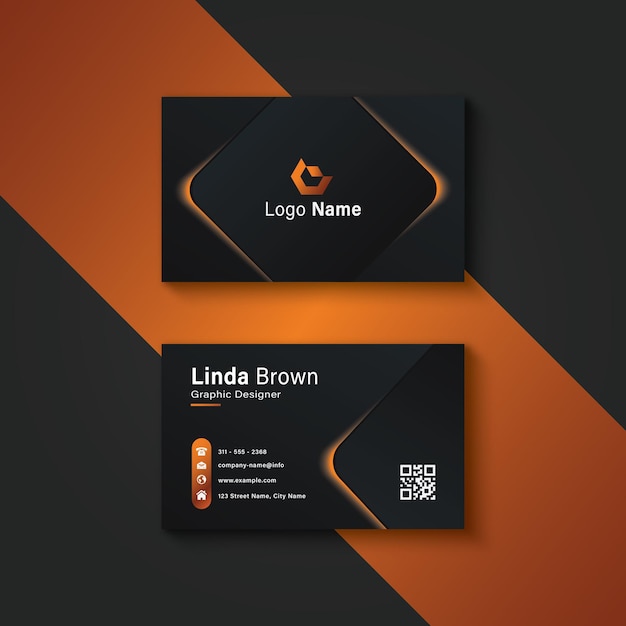 Geometric corporate identity business card