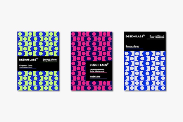 Vector geometric cover brochure cover profile cover social media geometric pattern background circles