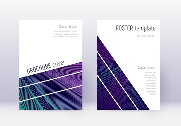 Geometric cover design template set Neon abstract