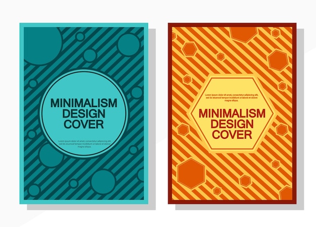 Geometric cover design templates A4 format Editable set of layouts for covers of books magazines notebooks albums booklets Modern colors