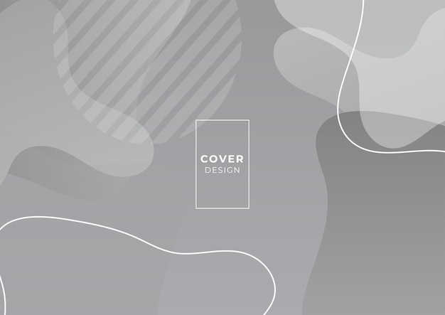 Geometric cover design with black and grey gradient color