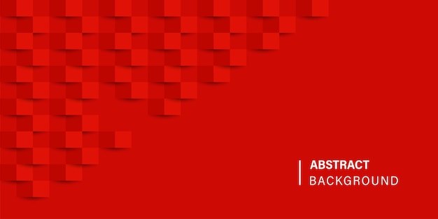 Geometric cube red background. Abstract background texture. Vector abstract background. Banner poster advertising design. EPS 10