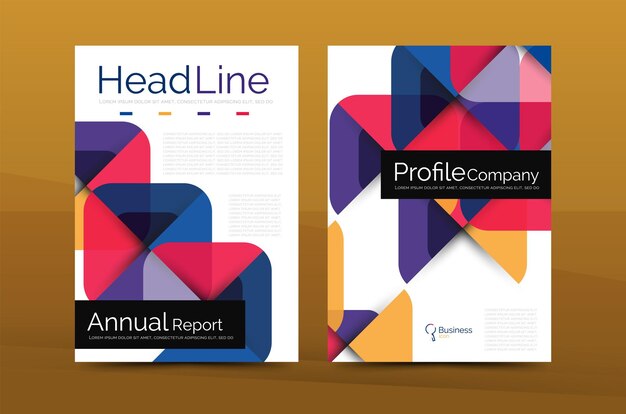 Geometric design business annual report a4 brochure