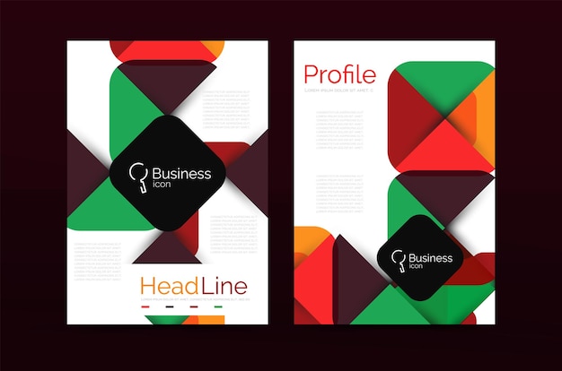 Geometric design business annual report a4 brochure