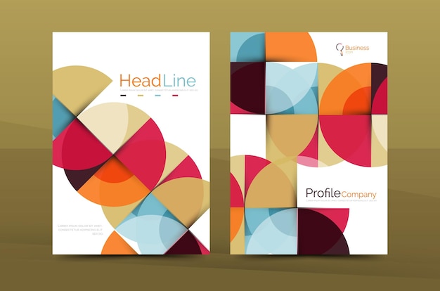 Geometric design business annual report a4 brochure