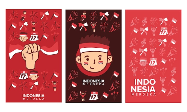 Geometric dirgahayu Indonesia merdeka vector illustration Creative 17 Agustus RI vector EPS 10