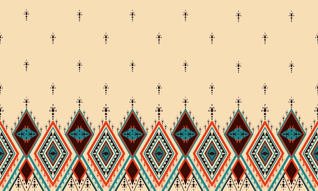 Geometric ethnic oriental ikat seamless pattern.