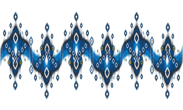 Geometric ethnic oriental ikat seamless pattern.