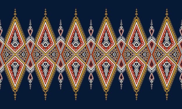 Geometric ethnic oriental ikat seamless pattern.